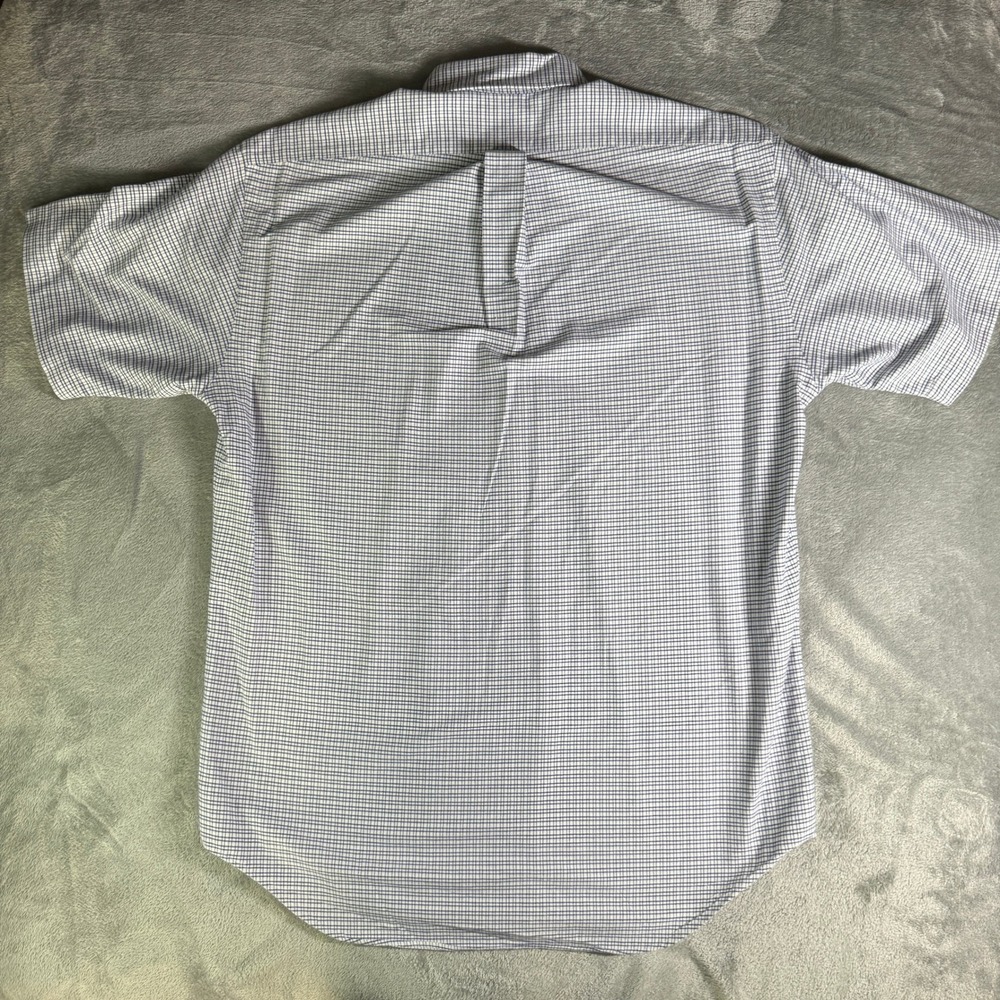 VTG Ralph Lauren Blake Mens Small Flesh Pony Check Short Sleeve Button Down - Picture 5 of 9